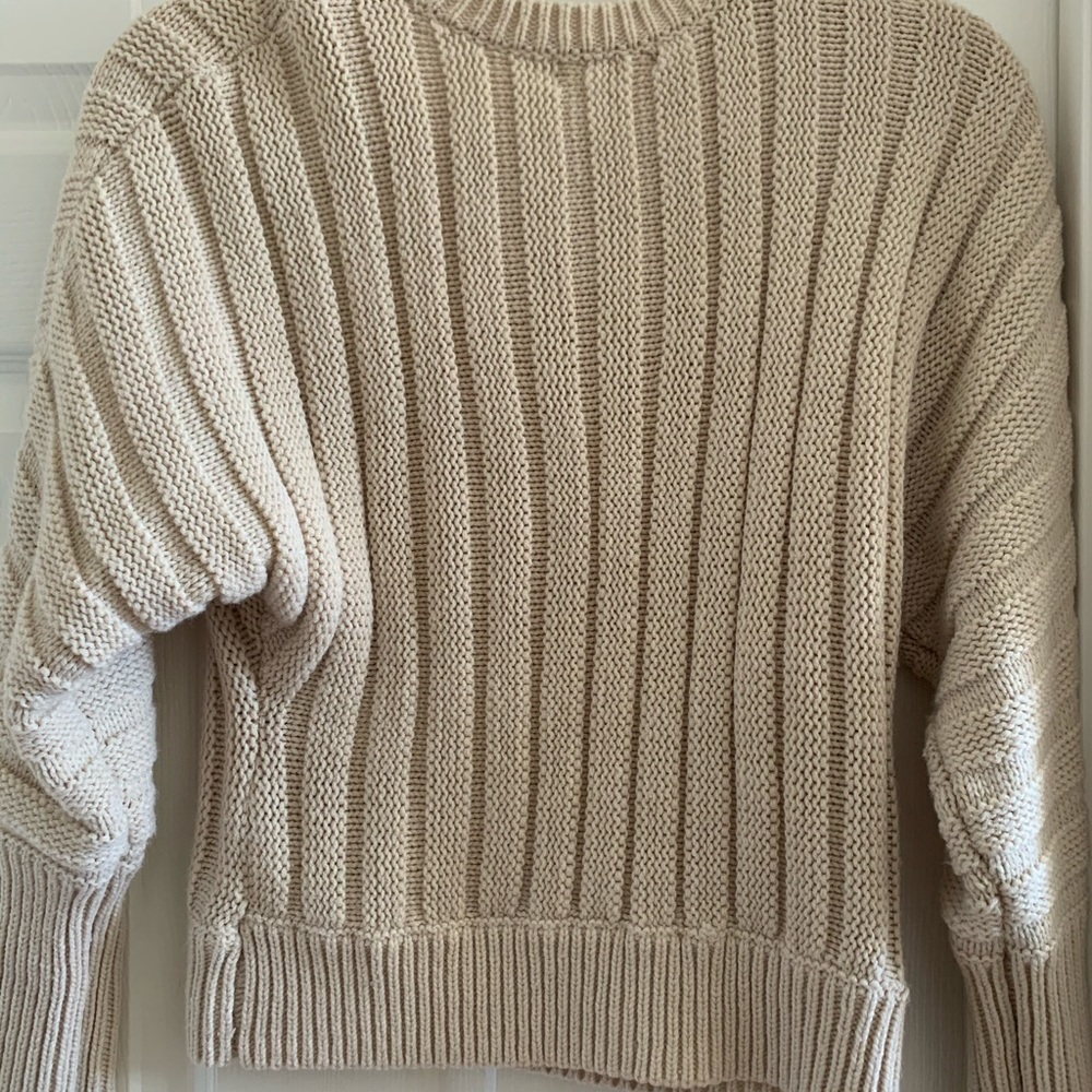 Oversized Ribbed Knit Sweater by Pink Rose